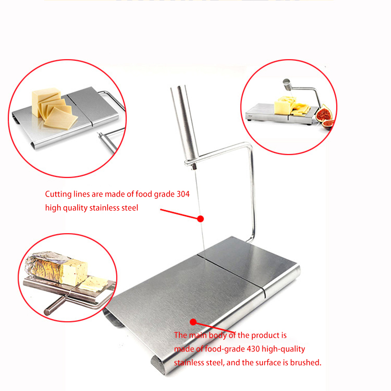 YOMDID Cheese Slicer Stainless Steel Replacement Cutting Wire Cheese Butter Cutting Tool Kitchen Grater Cheese Tools Reusable