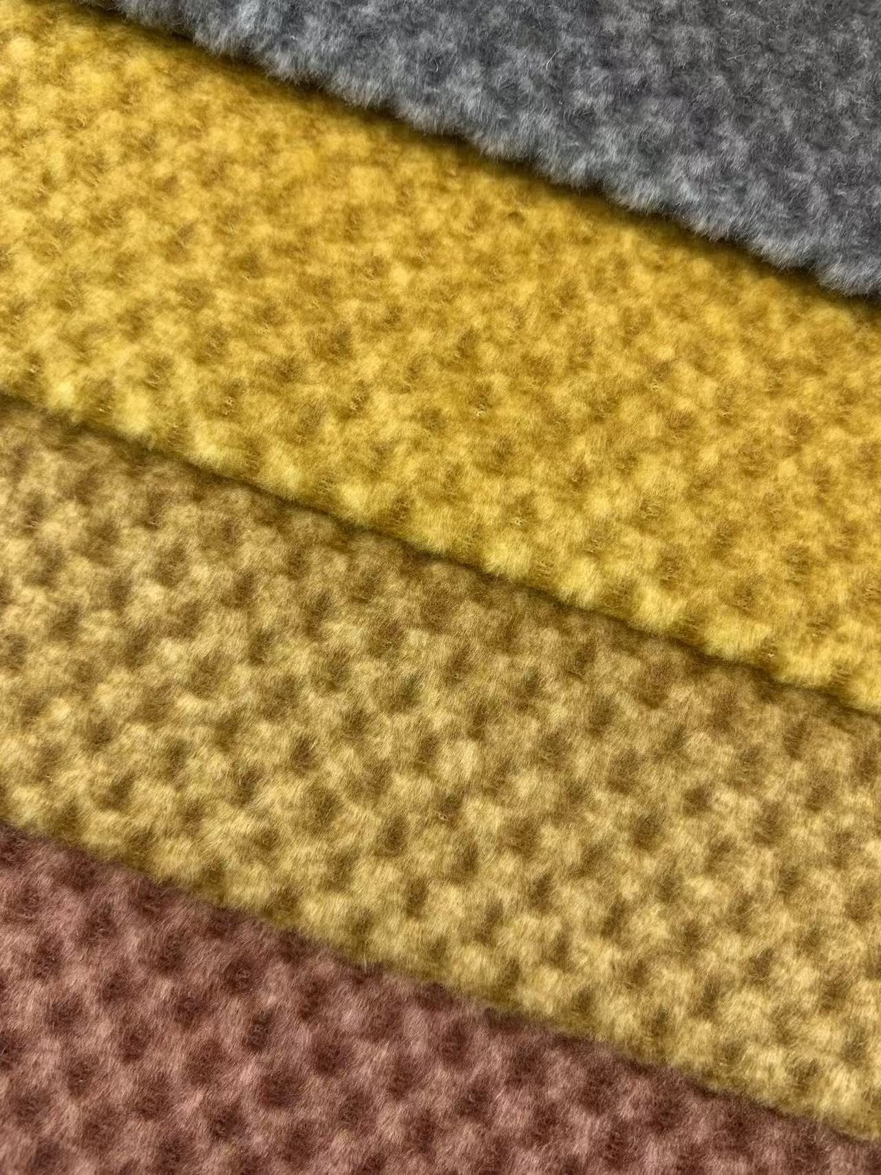 Honeycomb Velvet Fabric Simple Textured Sofa Fabric