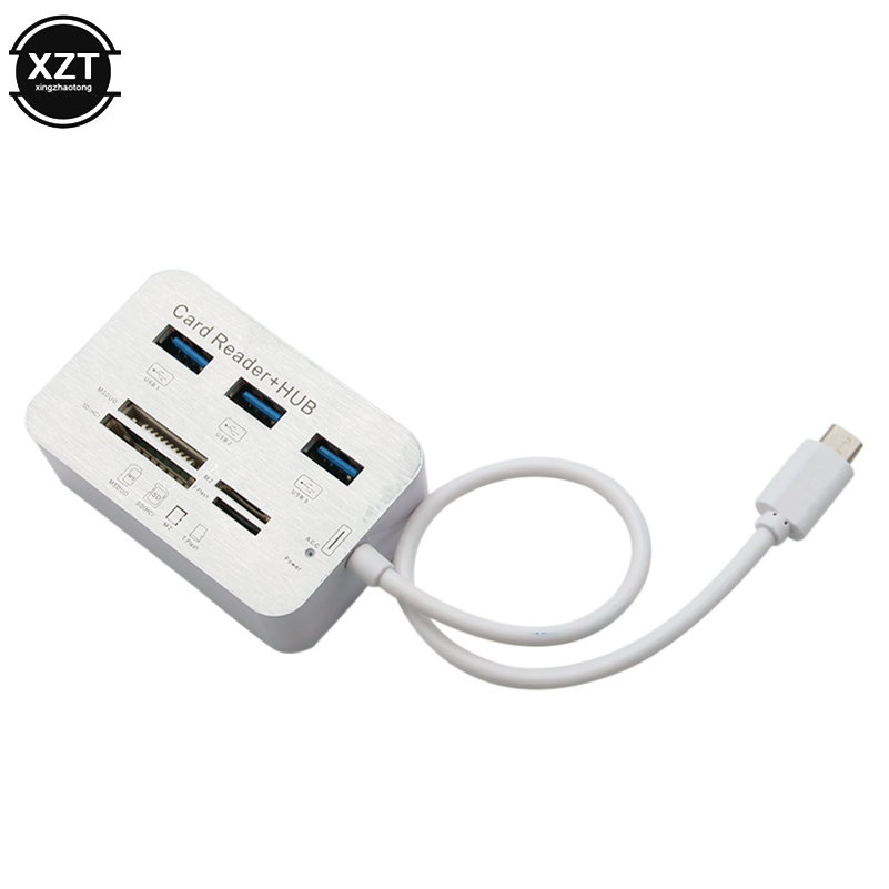 USB Hub 3.0 Type C Hub USB 3.0 Splitter 3 Ports Multi USB C Hab HUB Multiple SD/TF Speed Card Reader For Phone PC Laptop