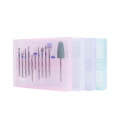 1pcs 14 Holes Acrylic Clear Holder for Electric Nail Drill Files Manicure Exhibition Tools 4 Color 3/32" Bit Box Organizer CH700