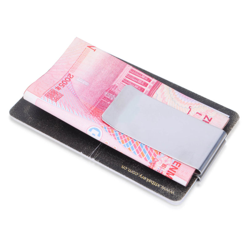 New Stainless Steel Slim two Layer Money Clip Unisex Double Sided Metal Pocket Wallet Credit Card Money Holder Dollar Cash Clamp