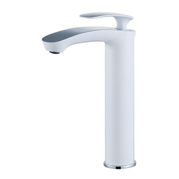 Single Handle White Hot & Cold Basin Tap