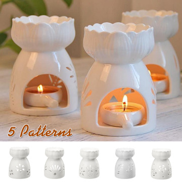 NEW Ceramic Candle Holder Oil Incense Burner Essential Aromatherapy Oil Burner Lamps Porcelain Home Living Room