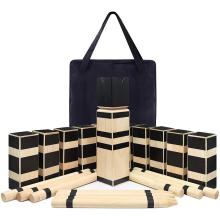 Kubb Game Set Wooden Outdoor Lawn Game