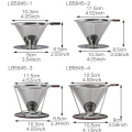 Stainless Steel Paperless Pour Over Coffee Dripper Slow Drip Coffee Filter Metal Cone -Single Serve Maker Removable Cup Stand