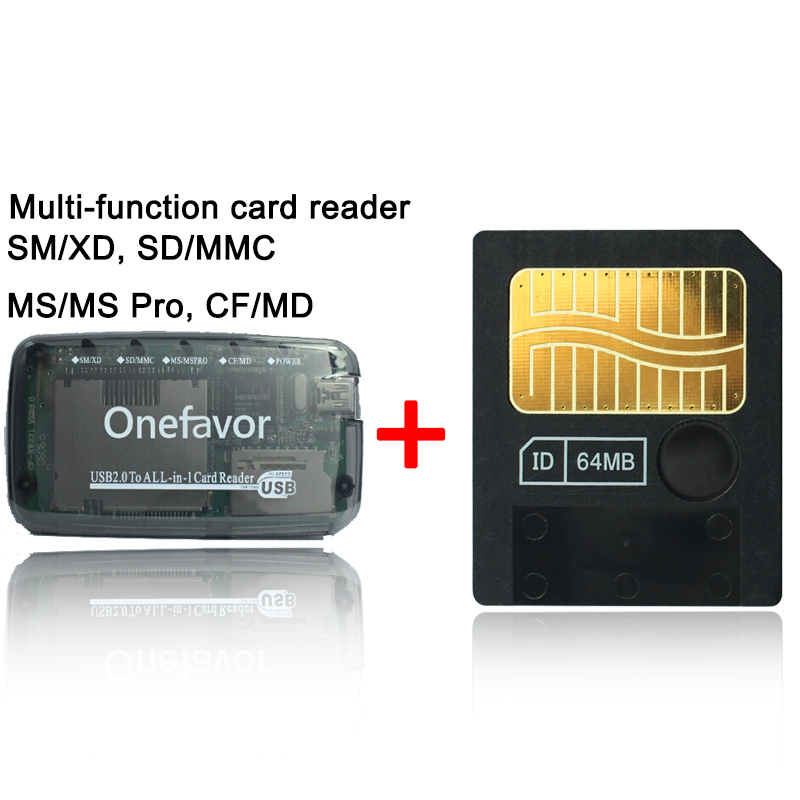 Promotion! ! ! ! ! !128MB 64MB 32MB 16MB 8MB Smart Media Card with SD XD MMC CF MS DUO SM Card Reader Memory Card