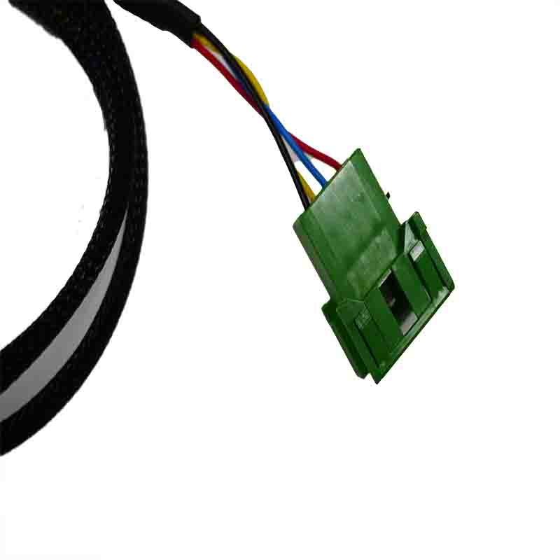 OBDII 16P female elbow 12P green core