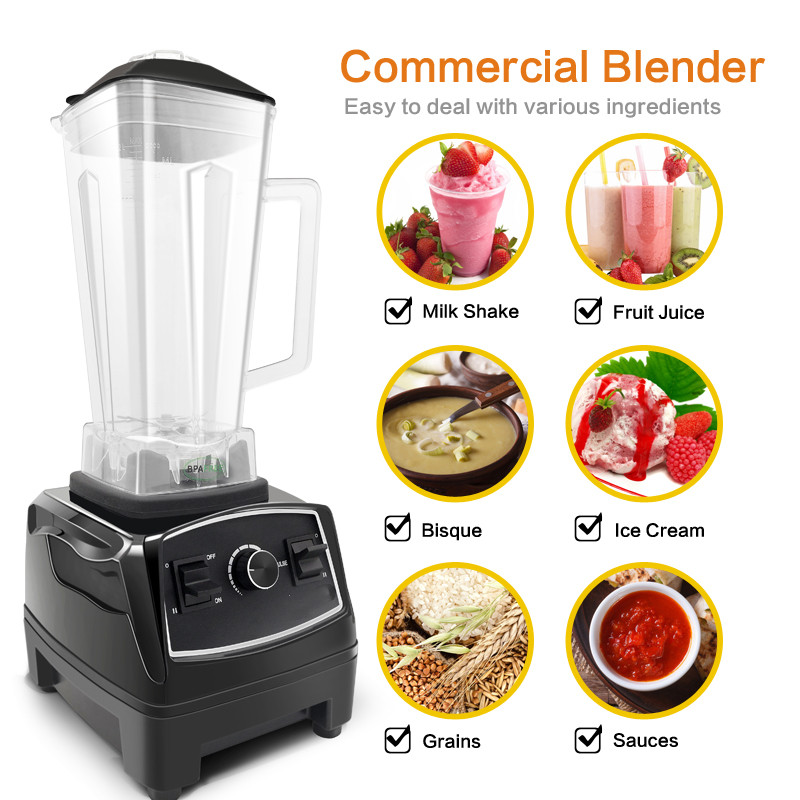 2200W Heavy Duty Commercial Grade Automatic Timer Blenders Mixer Juicer Fruit Food Processor Ice Smoothies Machine 2L Jar