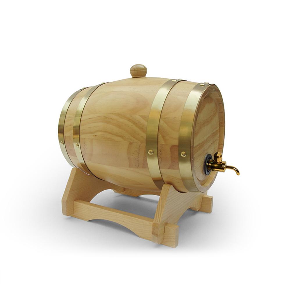 Free Shipping 1.5L Wood Cask Wine Barrels Oak Barrels Red Pine Wooden Barrel Keg Cask Homebrewing Inner Tent Wooden Color