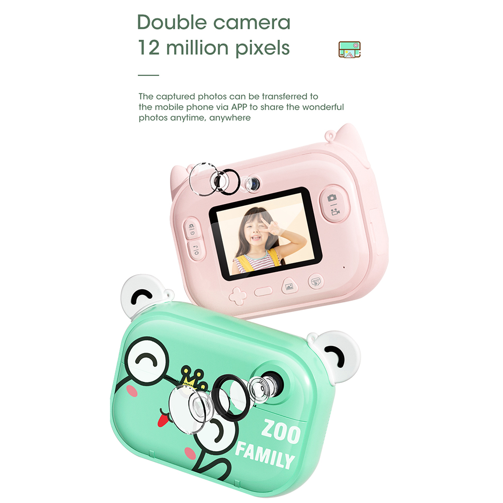 Children's Video Photo Digital Camera Instant Print Camera Toy For Kids Camera Instantane Camera Christmas Present Birthday Gift