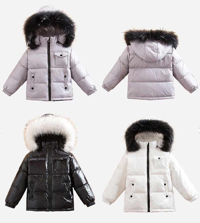 Children 90% White Duck Down Snow Wear Warm Outerwear Winter Jackets Coats New Baby Boy Parka Girls Big Nature Fur Hoodie