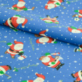 Booksew Printed Blue Christmas Festival Series PureCotton Fabrics for Needlework Sewing DIY Patchwork Per Meter Cloth Bed Sheet