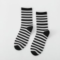 Funny Cow Women Socks Cotton Color Black white Striped Harajuku Sock Japanese soft Casual Kawaii Girls Happy Tube Socks