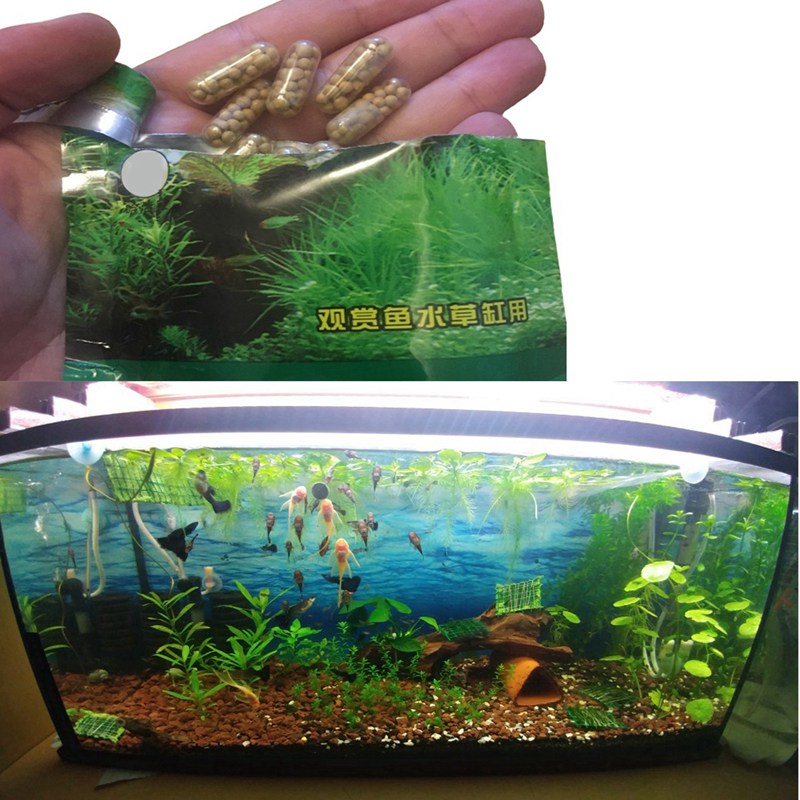 40 Pcs Aquarium Plant Grass Fertilizer Root Tab Capsules Live Water Fish Tank Nutrition Water Grass Nutrition Fertilizer