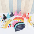 11pcs/Set Birthday Party Hats Polka Dot DIY Cute Handmade Cap Crown Shower Baby Decoration Toys for Children Party Accessories