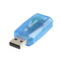 5.1-Channel USB 2.0 External Sound Card w/3.5mm Headphone and Microphone Jack Interface,Computer Stereo Mic Audio USB Converter