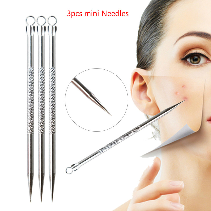 3/8pcs/set Blackhead Comedone Acne Pimple Blackhead Remover Tool Spoon for Face Skin Care Tool Needles Facial Pore Cleaner