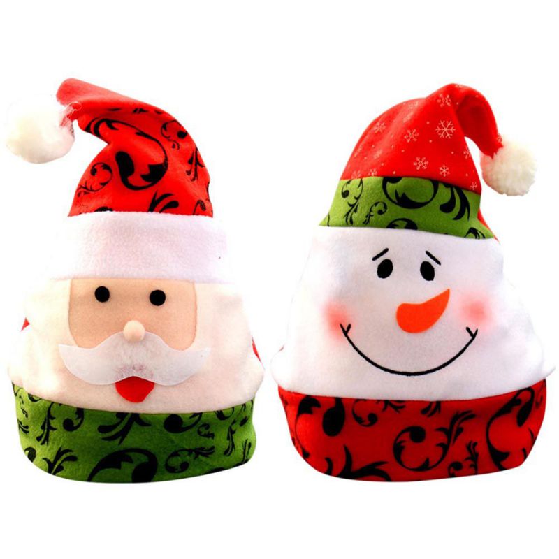 Adult Child Christmas Cap Ornaments Santa Hats For Christmas Party Props Christmas Hat Home Festive Party Supplies