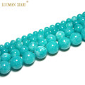 Wholesale AAA 100% Natural Top Blue Amazonite Round Natural Stone Beads For Jewelry Making Diy Bracelet Necklace 6/8/10/12mm 15"