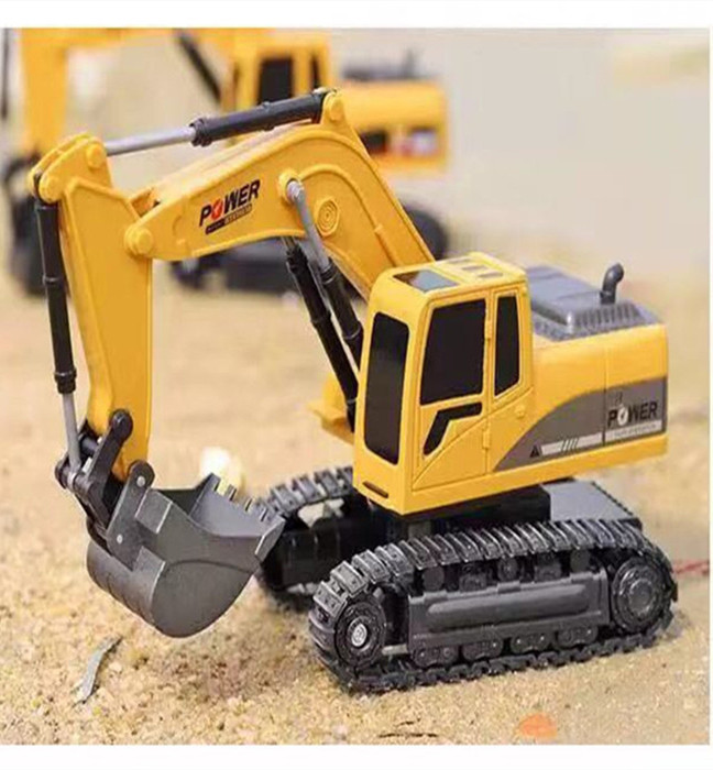 RC car 2.4Ghz 6 Channel 1:24 RC Excavator toy RC Engineering Car Alloy and plastic Excavator RTR For kids Christmas gift box