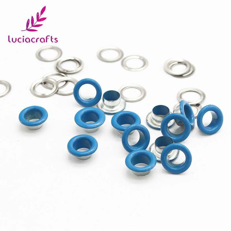 Lucia crafts 50set 10.5*6.5*5mm Metal Eyelet Scrapbooking Crafts DIY Embellishment Garment doll eyelets Accessories G1301