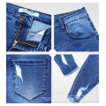 2127 Youaxon New S-XXXXXL Ultra Stretchy Blue Tassel Ripped Jeans Woman Denim Pants Trousers For Women Pencil Skinny Jeans