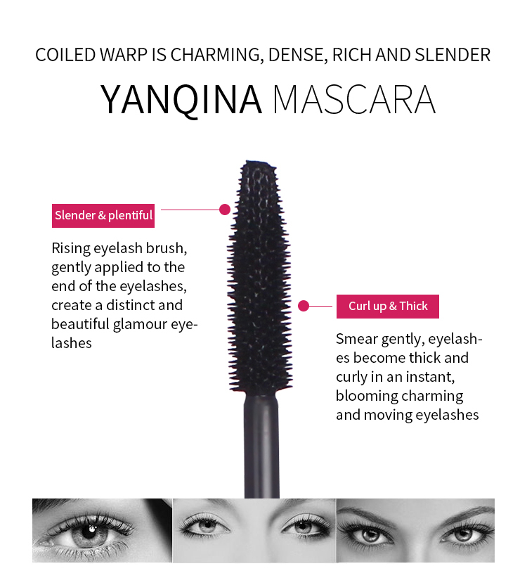4D Silk Fiber Lash Mascara Long Curling Mascara Makeup Eyelash Black Waterproof Fiber Mascara Eye Lashes Makeup TSLM2
