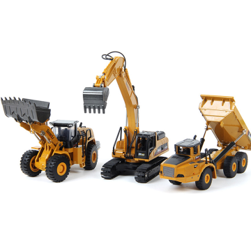HUINA Dump Truck Excavator Wheel Loader1:50 Diecast Heavy Metal Model Construction Vehicle Classics Series Car Toys for Boys