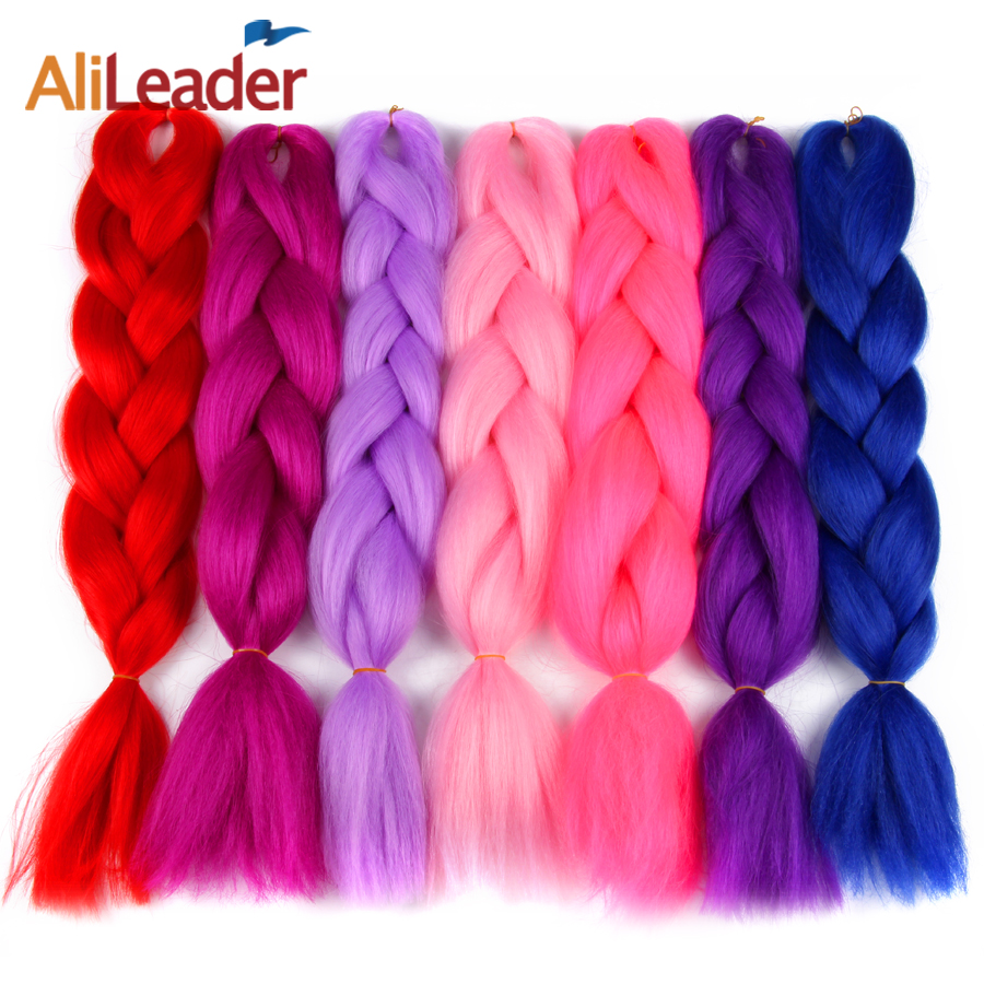 24 inches 100 gram Premium Gradient Jumbo Braid Crochet Synthetic Braiding Hair Extension