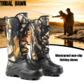 Waterproof Non-slip Fishing Shoes Autumn Winter Velvet Warm Fishing Waders Outdoor Hiking Hunting Camouflage Snow Boots