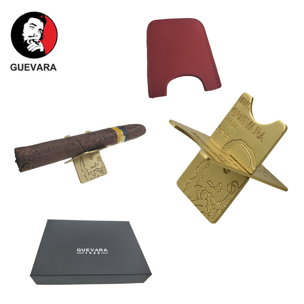 Guevara Detachable Cigar Travel Stand Holder Carbon Fiber Foldable Cigar Holder Golf Cart or Travel Outdoor Rest