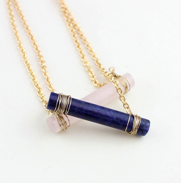 AE-xl20368 / sweet girl jewelry /American jewelry natural blue stone barite powder Necklace