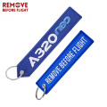 Fashion Aviation Keychain for Cars Cool Polit Key Fobs Key Chains Chaveiro Remove Before Flight A320 Key Tag 2 PCS