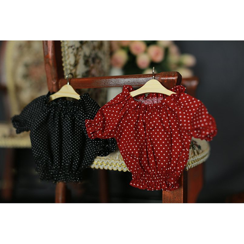 1/4 BJD Black / Red Top T shirt Outfits Clothing For 1/3 24" 60cm 1/4 Tall BJD doll female SD DK DZ AOD MSD Doll Wear HEDUOEP