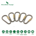 Boundless Voyage Titanium Carabiners Outdoor Buckle with Lock Camping Hook Climbing Accessories Quickdraws