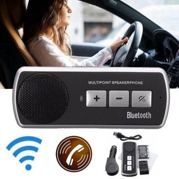 Wireless Bluetooth Car Kit Handsfree Speaker Phone Sun Visor Clip Drive Talk Speakerphones for i Phone Android