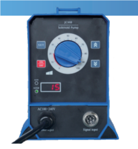 Solenoid metering pump manual control