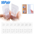 Self Adhesive Wall Hooks Double-sided Wall Holder Transparent Hooks Suction Cup Wall Storage Hook For Bathroom Kitchen Wall Hook