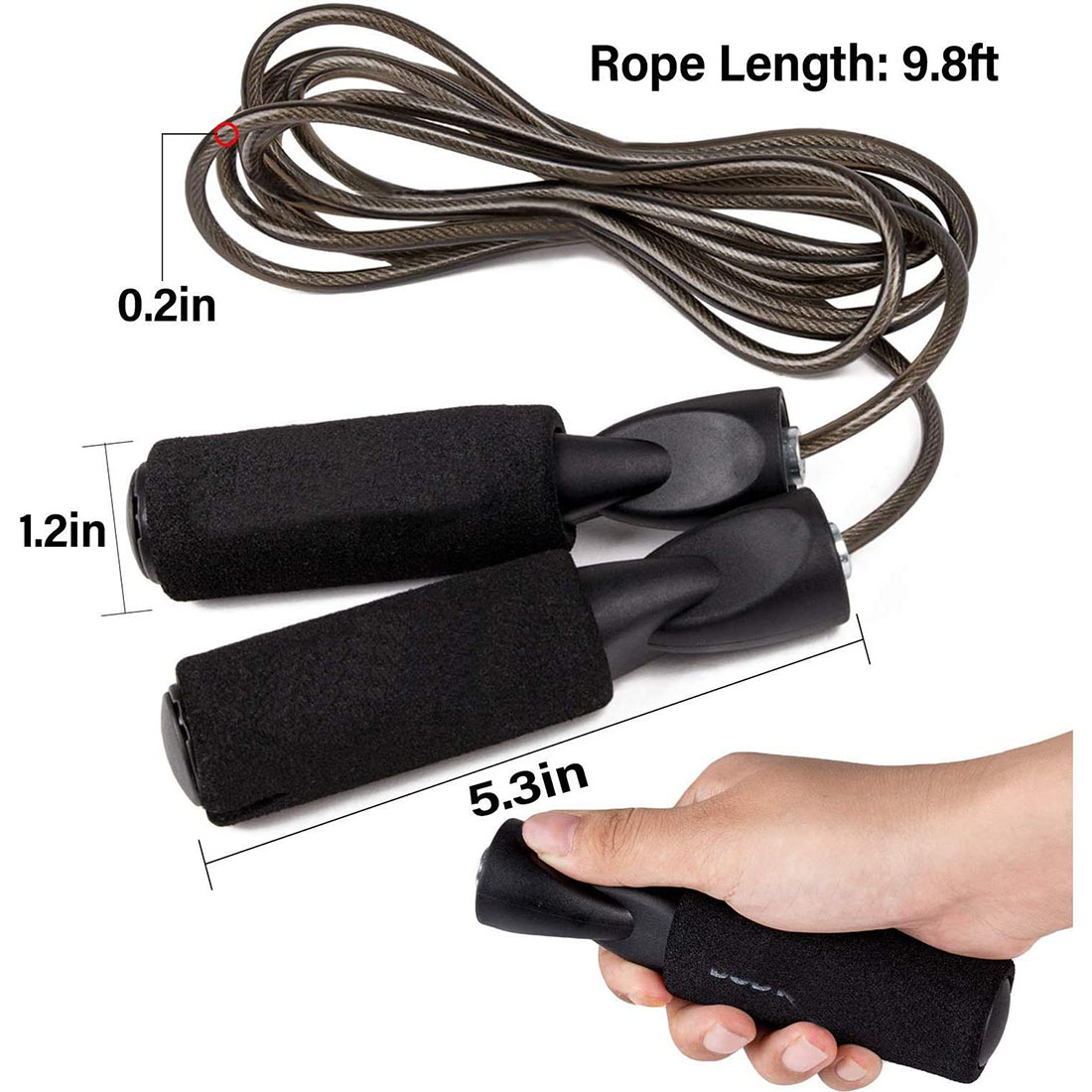 Jump Rope Speed Jumping Steel Wire Double Unders MMA Boxing Skipping Workout Fitness Exercise Training Adjustable Length