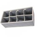 Foldable Drawer Organizers Storage Box Case For Bra Ties Underwear Socks Scarf Drawer Organizers Gray