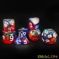 Bescon New Moonstone Dice Valor Stone, Polyhedral Dice Set of 7