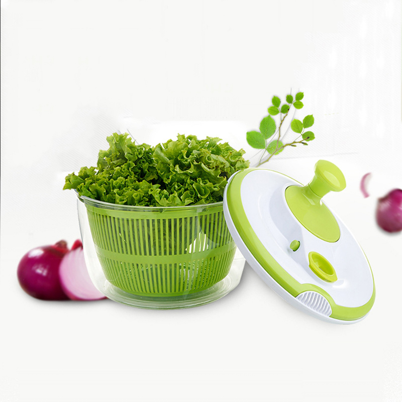 OLOEY Vegetable Washer Kitchen Food Fruit Vegetable Dehydrator Dryer Plastic Manual Salad Spinner Colander Basket Storage Drying