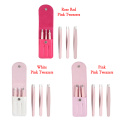 3 PCS/Set Women Fashion Professional Stainless Steel Slant Tip Eyebrow Tweezer Brow Trimmer False Eyelash Clip Makeup Tools