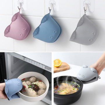 1Pc Silicone Heat Resistant Gloves Clips Insulation Non Stick Anti-slip Pot Bowel Holder Clip Cooking Baking Oven Mitts GUANYAO