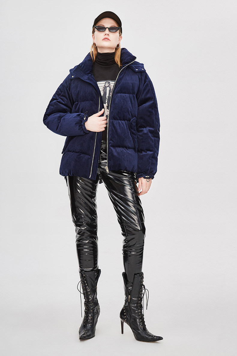 Loose Velvet  Hoodie Puff Jacket