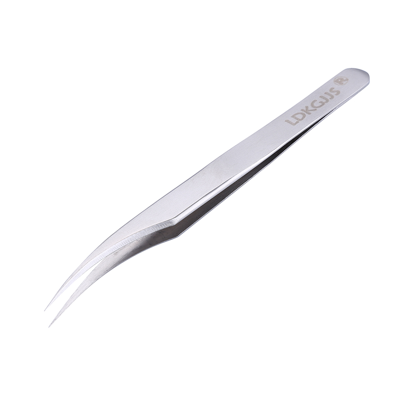 Precision Industrial Tweezers Stainless Steel Curved Tip Tweezers Forceps Pinzas Electronic Phone Repair Hand Tools