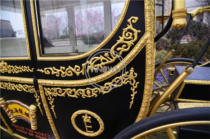 Electric Rickshaw Royal Type Luxury Horse Drawn Carriage Princess Wedding Travel Sightseeing Trailer