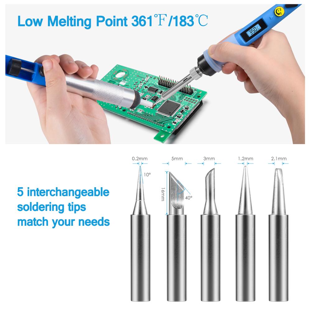 80W Digital Soldering Iron kit Electric Soldering Iron With On-Off Switch Knife Desoldering Pump Soldering Iron Tools