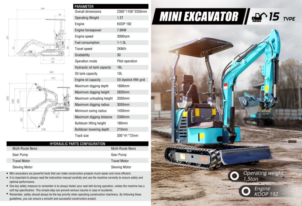1.5ton excavator