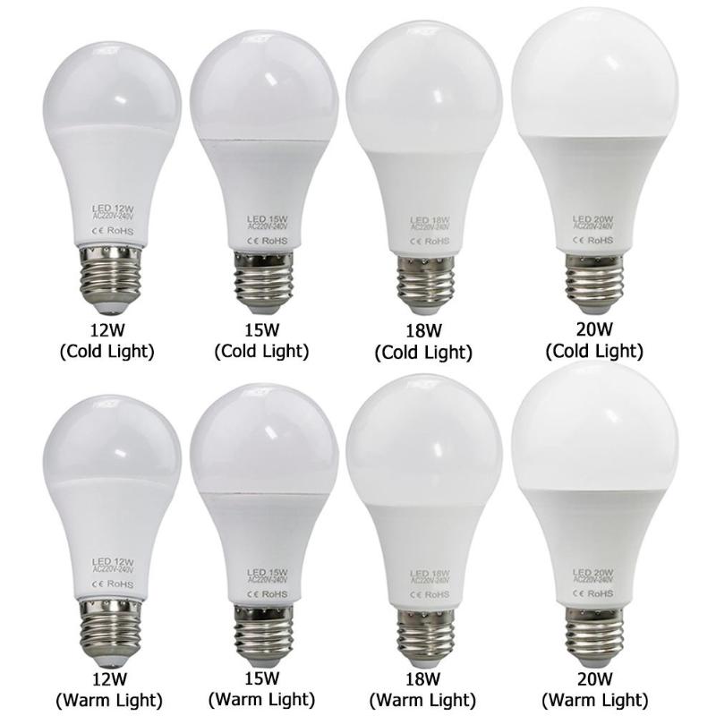 E27 LED Bulb 220-240V 12W 15W 18W 20W Energy Saving Light Indoor Lighting Warm White Led Bulbs Spotlight Table Lamp